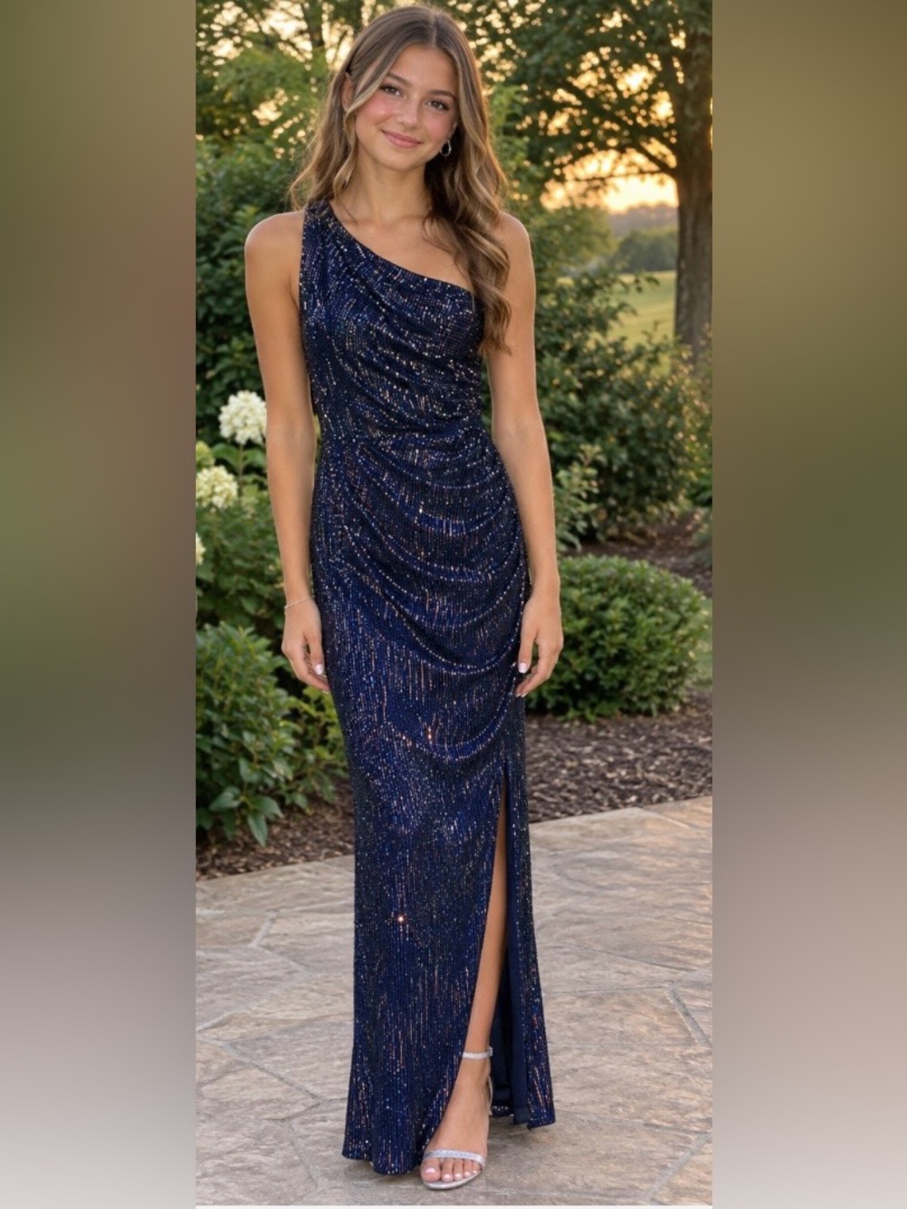 NWT Grace Karin One Shoulder Sequins Homecoming Dress Size Small